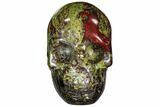 Polished Dragon's Blood Jasper Skull - South Africa #111207-1